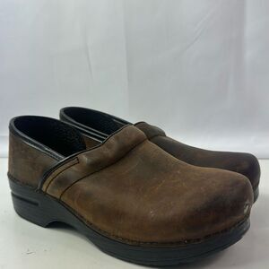 Dansko Professional Antique Brown Leather Women's Clogs